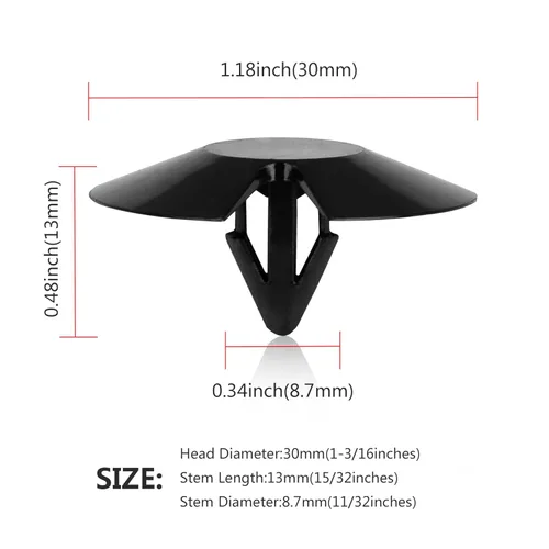 Miniatura 3 de 30 retenedores de aislamiento de capó con removedor de sujetadores – para Chrysler, Jeep, Dodge, Ram – Reemplazar OEM 4878883AA LH LHS Nylon Clip 31