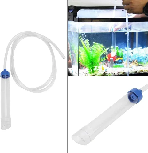 Cambiador de agua manual Limpiador de grava, filtro de agua, tubo de sifón, herramienta de transferencia de fluidos, bomba de vacío de arena de PVC,