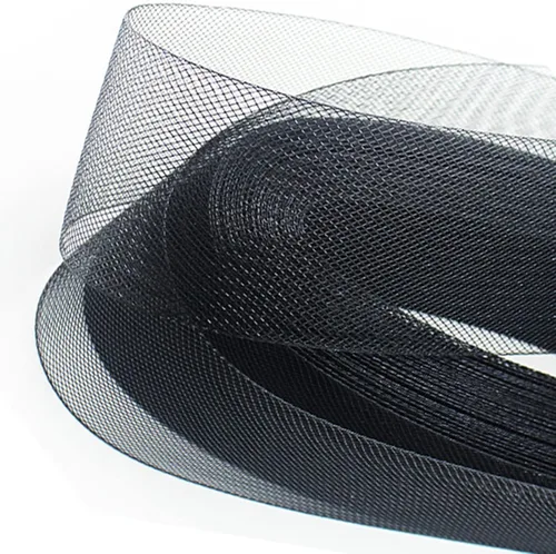 Miniatura 9 de Trenza rígida de crin de caballo de 1 pulgada y 50 yardas para costura de poliéster, vestido de boda, falda de baile, accesorios de corte