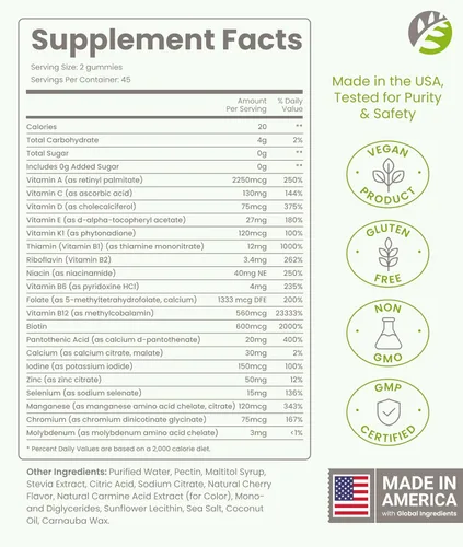 Miniatura 2 de BariSlim Gomitas multivitamínicas bariátricas avanzadas, vitaminas bariátricas especialmente formuladas para pacientes después de una cirugía