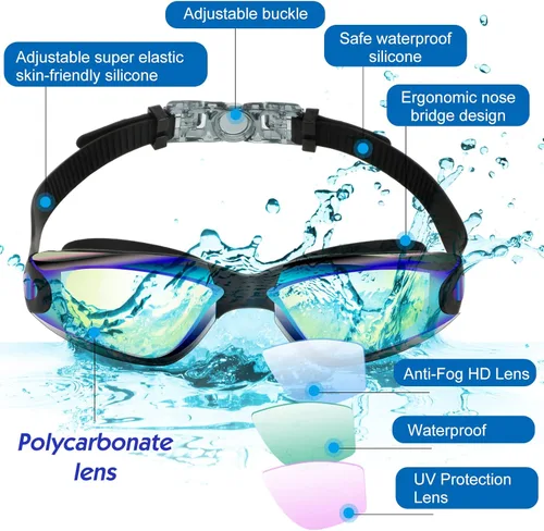 Miniatura 3 de Konohan 24 Pack Swim Goggles Bulk for Kids adult Pool Goggles Anti Fog Silicone No Leak Swimming Glasses for Men Women Youth Bright