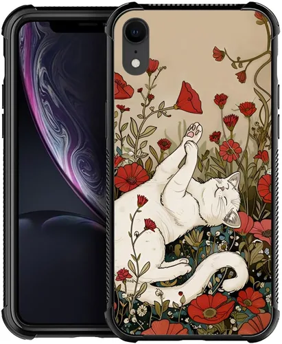 Miniatura 18 de DJSOK Funda compatible con iPhone XR, H American Eagle Flag con cuatro esquinas, protección a prueba de golpes, TPU suave y patrón de policarbonato