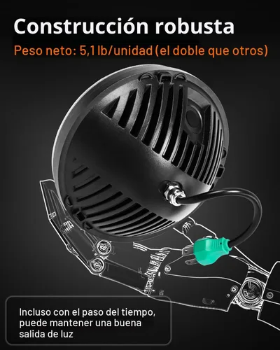 Miniatura 3 de UNI-SHINE 2 faros delanteros LED de 7 pulgadas, aprobados por DOT, haz alto/bajo, compatibles con Jeep Wrangler, Chevy y Miata, Plug and Play