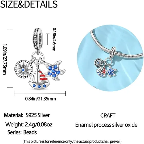 Miniatura 133 de LNQOBU Happy Life - Colgante para pulseras de abalorios, plata de ley 925 para mujer (con un espaciador de cuentas)