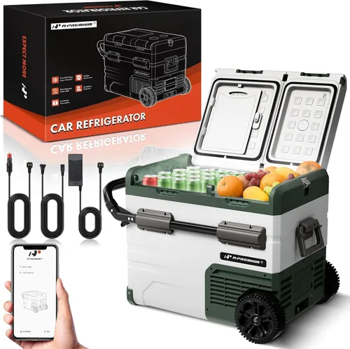 Miniatura 10 de A-Premium Refrigerador portátil de 12 voltios para auto de 39 cuartos de galón (36.7L), refrigerador para el coche con control de aplicación de zona