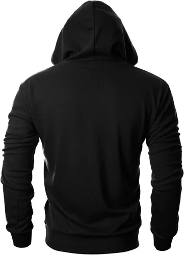 Miniatura 3 de Ohoo Sudadera básica con capucha para hombre, ligera, manga larga, con bolsillo tipo canguro