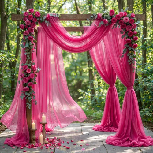 Miniatura 19 de Tela Negra para Drapeado de Arco de Boda 1 Panel 30'' x 20 Pies Cortinas Negras Tela Transparente Telón de Fondo Telas para Drapeado de Arco