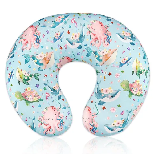 Miniatura 9 de DILIMI Nursing Pillow Cover, Stretchy Removable Case for Breastfeeding Pillows, Ultra Soft Comfortable Slipcover for Baby Girl and Boy, Farm