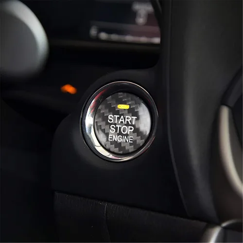 Adhesivo negro para interruptor de arranque de encendido para Mazda 3 Axela para Mazda 6 Atenza CX-3 CX-4 CX-5 CX-8 MX-5 Cubierta de botón de motor