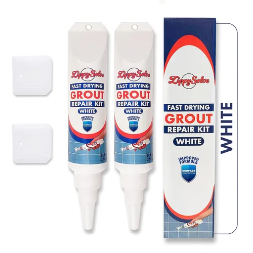 Miniatura 14 de ZippySolve Lechada para Azulejos, Kit de Reparación, Paquete de 2 Rellenos de Lechada, Restaura y Renueva la Línea de Juntas de Azulejos, Tubo