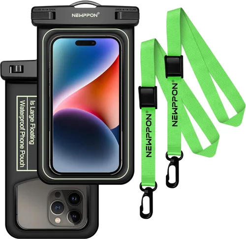 Miniatura 12 de Paquete de 4 bolsas flotantes impermeables para teléfono – Funda universal grande flotante a prueba de agua – Soporte flotante transparente
