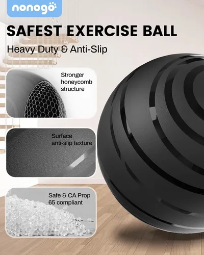 Miniatura 4 de nonogo Bola de parto para embarazo con bandas de resistencia, pelota de ejercicio para entrenamiento, yoga, terapia física, fisio de maternidad