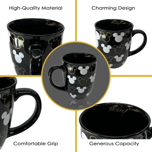 Miniatura 6 de 7 Star Mouse - Taza coleccionable con diseño de balas para café, té, bebidas frías, color negro, 16 onzas, para todas las ocasiones o recuerdos