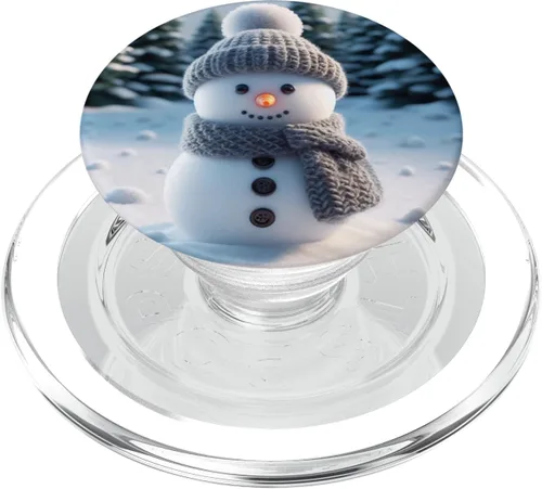 Miniatura 7 de Lindo muñeco de nieve de Navidad de invierno vacaciones nieve Navidad mujeres niñas PopSockets estándar PopGrip