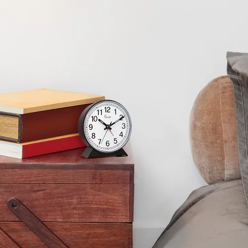 Miniatura 6 de Equidad 14075 Reloj despertador analógico de cuerda negro