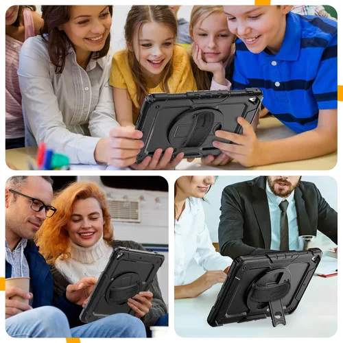 Miniatura 5 de Timecity - Funda para iPad de 6ª y 5ª generación, 9,7 pulgadas, 2018/2017, con soporte giratorio, silicona, carcasa protectora de PC de repuesto