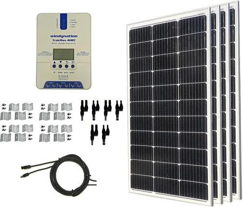 Miniatura 10 de WindyNation Kit de panel solar monocristalino de 400 vatios con controlador de carga solar TrakMax MPPT 40A + kit de medidor remoto