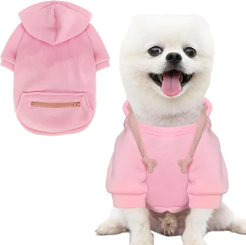Miniatura 15 de Jecikelon Abrigo de Clima Frío para Perro Mascota con Bolsillo Sudadera de Invierno para Perro Ropa Cálida para Cachorros para Perros Pequeños Ropa
