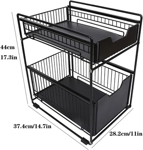 Miniatura 2 de Carrito de almacenamiento de frutas y verduras, estantes de organización y almacenamiento para el hogar, estantes de cubiertos de cocina, estantes