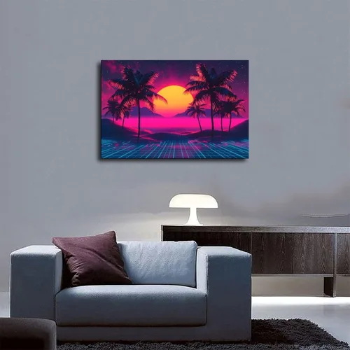 Miniatura 5 de Synthwave Subculture Wall Art – 80s Inspired Neon Retro Print – Aesthetic Alternative Poster for Modern Home Decor Canvas Art Poster And Wall Art