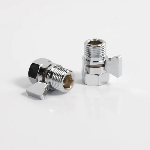 Miniatura 5 de Colector de ducha de doble salida con válvula de cierre, adecuado para sistema de ducha de doble rociador, cromo, STC03