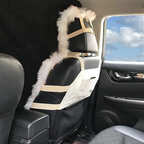Miniatura 2 de Maples 1 PC Funda de Asiento de Coche de Piel de Oveja Sintética Mullida de Lana para Auto SUV Camiones Ajuste Universal, Cojines de Asiento