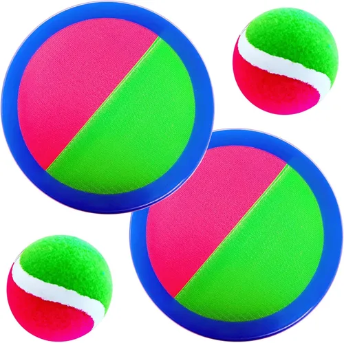AppleRound Juego de Pelota de Velcro para Lanzar y Atrapar (Gancho y Lazo), Juegos al Aire Libre para Niños, Juguetes de Playa, Deportes de Patio