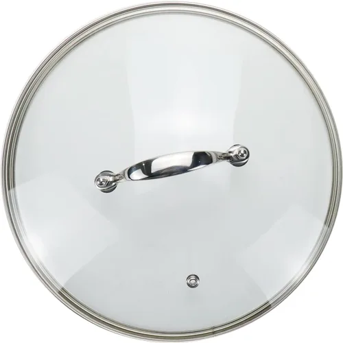 Miniatura 17 de Tapa de olla de vidrio transparente de 8 pulgadas para funda de repuesto para sartén Con mango de puente de arco de acero inoxidable plateado