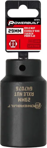 Miniatura 6 de Powerbuilt 647076 - 647076 - Toma de tuerca de eje de 1.142 in, punta extra profunda, quitar tuercas del eje del eje de la rueda delantera, orificio