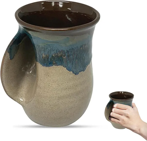 Miniatura 41 de Clay in Motion - Taza calentadora de manos para diestros, diseño Desert Sand