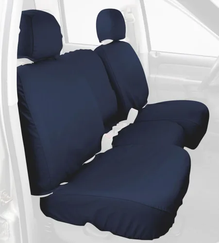 Miniatura 7 de Covercraft Fundas de asiento de asiento trasero de ajuste personalizado, tela de polialgodón, color negro carbón Negro (Charcoal Black)