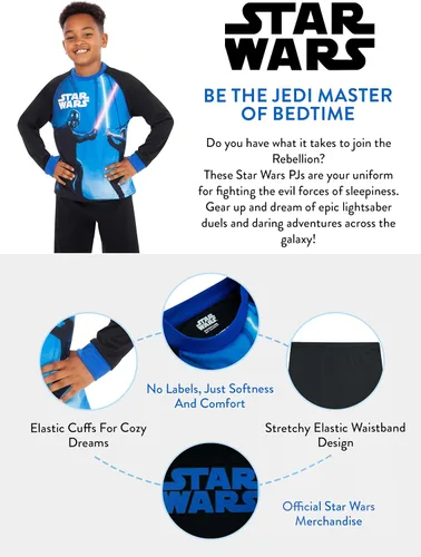 Miniatura 3 de STAR WARS Pijamas de manga larga Luke Skywalker vs Darth Vader para niños Producto