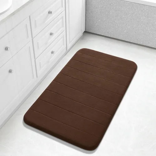 Miniatura 101 de Yimobra Tapete de baño de espuma viscoelástica, súper suave, absorbente, antideslizante, de secado rápido, lavable a máquina, tapete para bañera