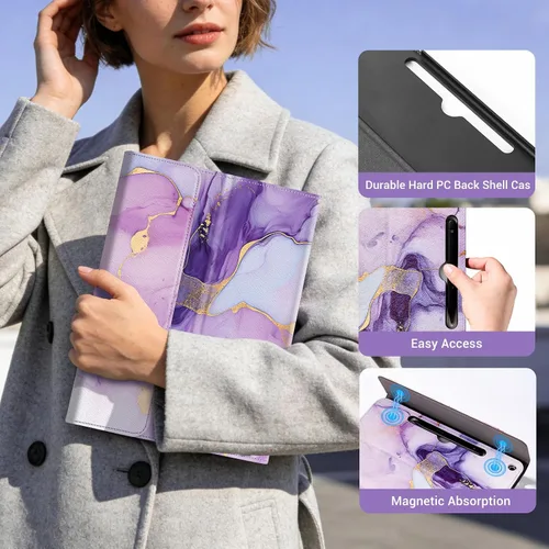 Miniatura 5 de CoBak Funda para Microsoft Surface Pro de 12" (2025), Premium Business Cover con soporte multiángulo, soporte para lápiz capacitivo integrado
