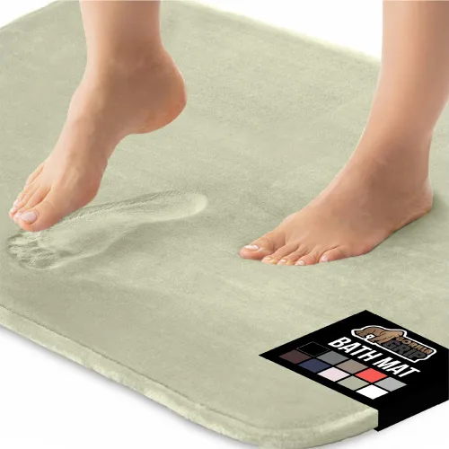Miniatura 24 de GORILLA GRIP Alfombras de Baño de Espuma Viscoelástica, Tapetes de Baño de Terciopelo Suave y Absorbente, Puntos Duraderos en la Parte Inferior
