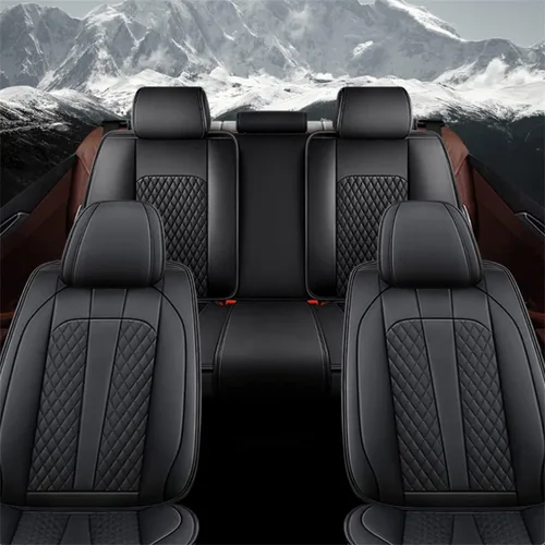 Miniatura 3 de Fundas de asiento de automóvil para Toyota RAV4 Hybrid 2016-2021, juego de fundas de asiento de automóvil de piel sintética para asientos delanteros