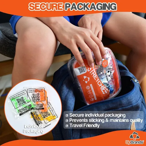Miniatura 4 de UpBrands 36 juguetes de esqueleto para niños: recuerdos elásticos de fiesta de Halloween, rellenos sensoriales de truco o trato, juguetes de bolsa