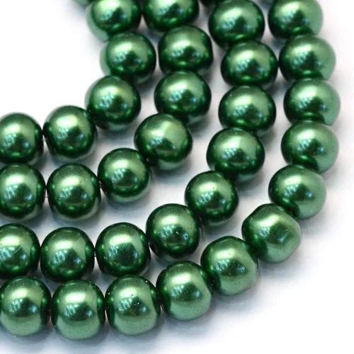 Miniatura 23 de KISSITTY 105 unids/hebra Burly Wood Satin Luster Glass Round Pearl Spacer Bead Loose Beads 0.315 in para bricolaje joyería artesanía 31.4