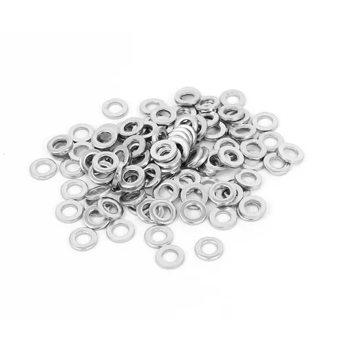 Miniatura 17 de uxcell Arandela plana redonda de acero inoxidable M3x6mmx0.0.197 in para tornillo de perno 100Pcs