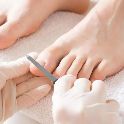 Miniatura 4 de Paquete de 12 limas de uñas, limas de uñas de metal para uñas naturales, acero inoxidable de 6.8 pulgadas, lima de uñas con punta afilada y mango