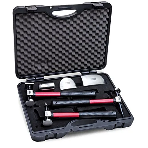 Fairmount Juego de martillo profesional de 6 piezas y carrocería de automóviles, herramientas de reparación de guardabarros, martillo Dolly Dent