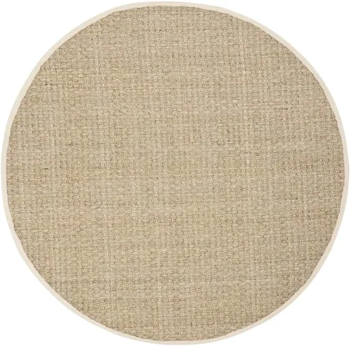 Miniatura 92 de Safavieh Natural Fiber NF114P - Alfombra redonda de hierba marina, tejido de canasta, con borde, de 244 cm, color gris Natural/ gris