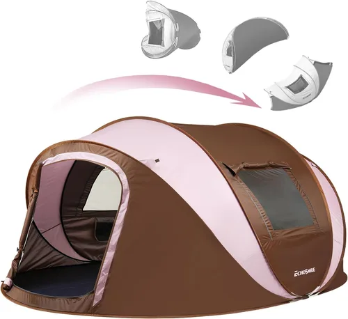 Miniatura 9 de EchoSmile Tienda de campaña desplegable para 2/4/6 personas, fácil instalación, cúpula resistente al agua, portátil con bolsa de transporte Blanco