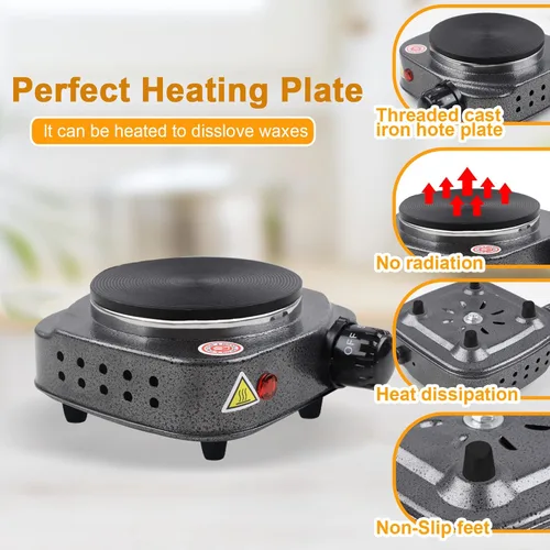 Miniatura 5 de BBAXI Olla para Verter para Hacer Velas con Placa Caliente Eléctrica para Derretir Cera, Olla para Derretir Cera de Velas con Mango Resistente al