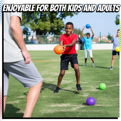 Miniatura 2 de Pelotas de patio de juegos de 5 pulgadas para niños pequeños y niños – (paquete de 6) pelotas inflables de goma que rebotan para dodgeball con bomba