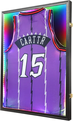 Miniatura 8 de KCRasan Vitrina de Marco de Jersey - Vitrina de Jersey - Caja de Sombra con Marcos Grandes Cerrables y Protección UV para Camiseta de Béisbol