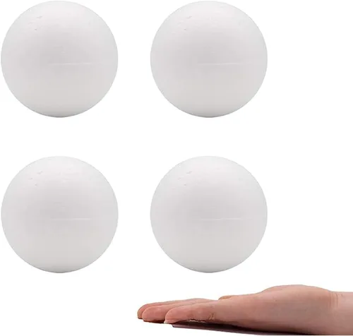 Miniatura 7 de Crafare Paquete de 2 bolas de espuma grandes de 8 pulgadas, color blanco, lisas, para bodas, vacaciones, Navidad, manualidades y proyectos