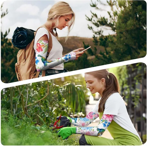 Miniatura 6 de YPHCDO Mangas de jardinería para mujer, protección solar de granja, a prueba de espinas, mangas de enfriamiento para cubrir los brazos para deportes