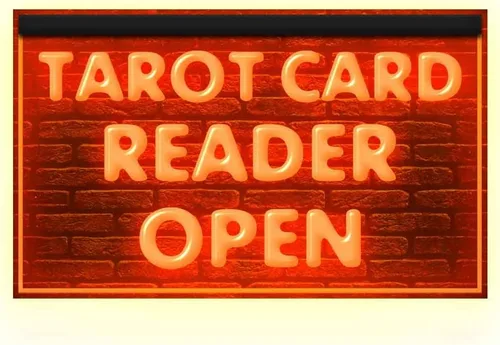 Miniatura 14 de 180087 Lector de cartas de tarot psíquico abierto tienda decoración ventana pantalla LED luz neón letrero (12 x 8 pulgadas, verde)
