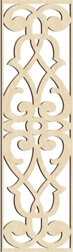 Miniatura 144 de 9 3/8"W x 24 3/8"H x 1/4"T Bellaire Decorativos Paneles de pared de madera calado, abedul
